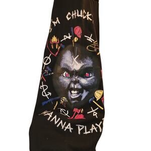 Chucky Dekryptic Im Chucky Wanna Play? Sequined Joggers Sweat Pants Sz S Read